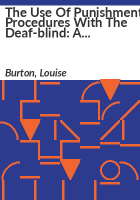 The_use_of_punishment_procedures_with_the_deaf-blind